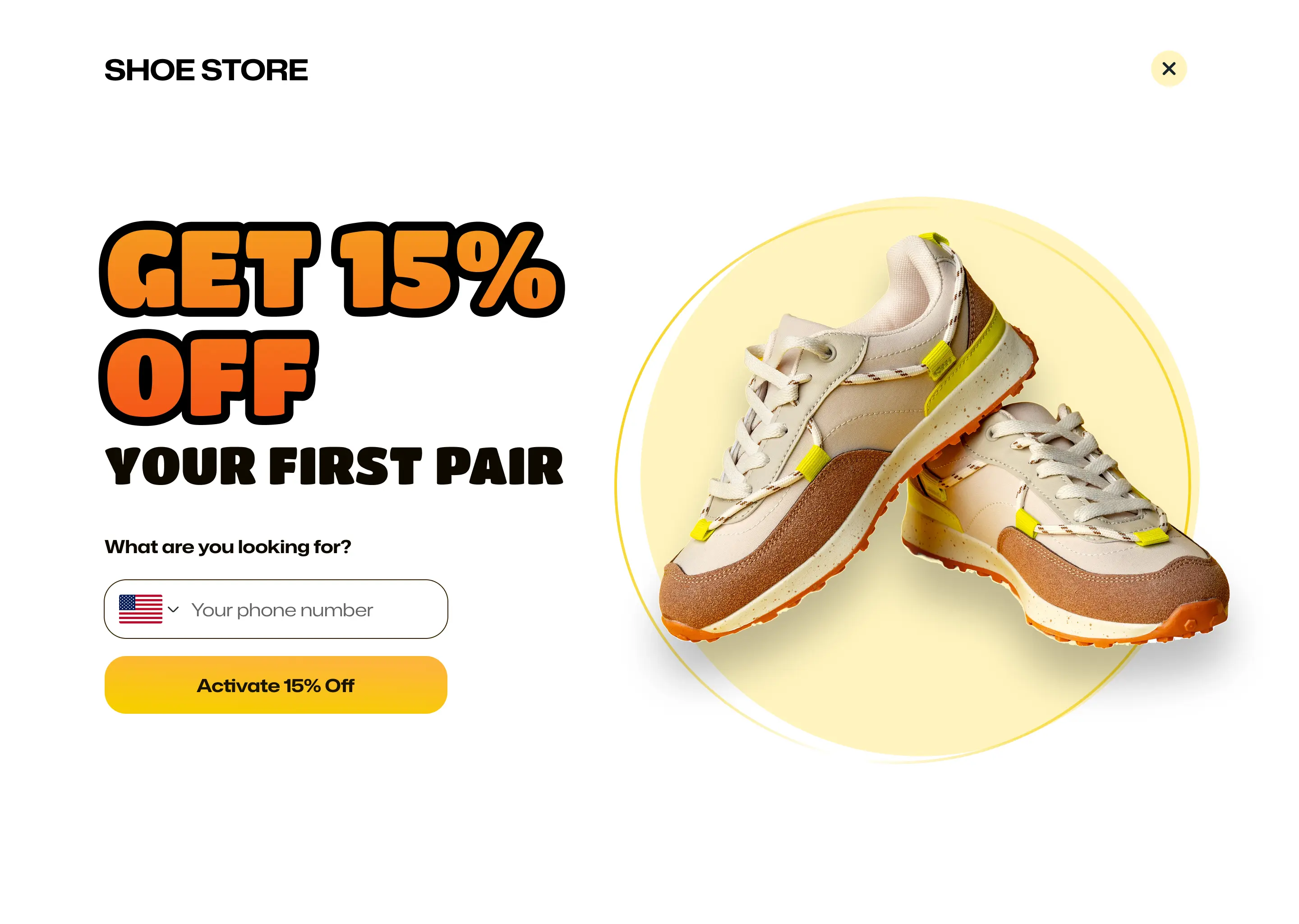 Email capture popup preview